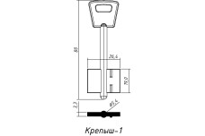 Заготовка ключа КРЄПИШ 1 (короткий)