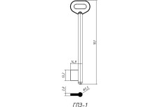 Заготовка ключа ГПЗ 1