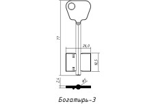 Заготовка ключа БОГАТИР