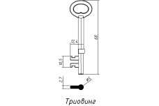 Заготовка ключа ТРИОВІНГ / BODA 5BDA5