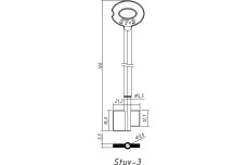 Заготовка ключа STUV3 (120 mm)