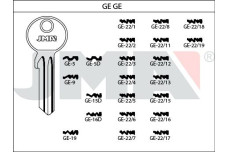 Заготовка ключа GE 22 / 12 (GEGE)