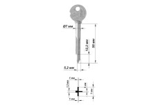 Заготовка ключа KR 61
