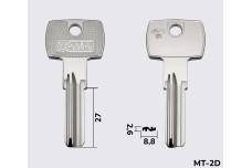 Заготовка ключа MOTTURA MT2D / GVY1R  