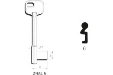 Заготовка ключа ELTO-ZNAL 6 6