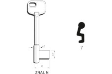 Заготовка ключа ELTO-ZNAL 6 7