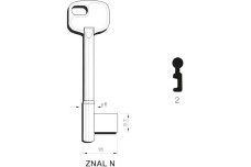 Заготовка ключа ELTO-ZNAL 6 2