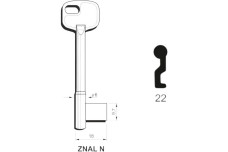 Заготовка ключа ELTO-ZNAL 6 22