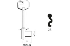 Заготовка ключа ELTO-ZNAL 6 25