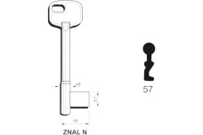 Заготовка ключа ELTO-ZNAL 6 57