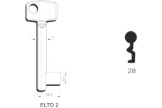 Заготовка ключа ELTO-ZNAL 7 28