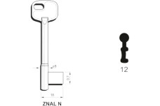 Заготовка ключа ELTO-ZNAL 6 12