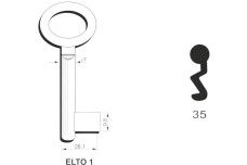 Заготовка ключа ELTO-ZNAL 7 35