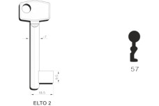 Заготовка ключа ELTO-ZNAL 7 57