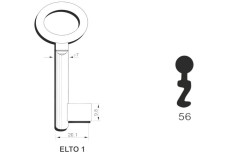 Заготовка ключа ELTO-ZNAL 7 56