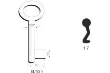 Заготовка ключа ELTO-ZNAL 7 17