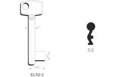 Заготовка ключа ELTO-ZNAL 7 53