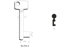 Заготовка ключа ELTO-ZNAL 7 1