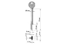 Заготовка ключа KR 52 / KR16x