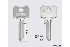 Заготовка ключа SILCA WILKA WK68R 