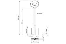 Заготовка ключа MAUER MAE6D 135MM. ORIGINAL СЕЙФ