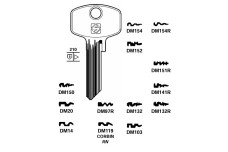 Заготовка ключа Silca DM 150 DOM