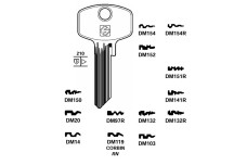 Заготовка ключа Silca DM 97R DOM