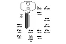 Заготовка ключа Silca DM 152 DOM