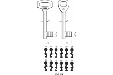 Заготовка ключа LOB-GEGE діаметр 6 47