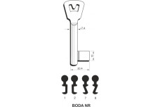 Заготовка ключа БОДА Ø7 7