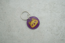 Ключ-заготовка домофона Mifare Zero Котик (безконтактний) фіолетовий силікон