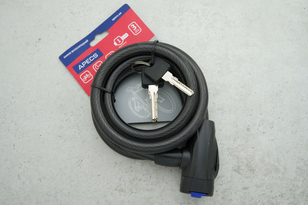 Замок велосипедний APECS PD-84-150 см