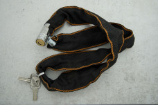 Замок вело трос AG чорний кожух, 2 ключі, 1м