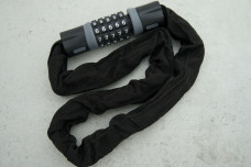 Замок вело трос AG Чорний кожух, кодовий, 1м