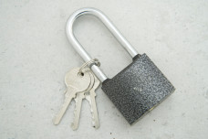 Замок навісний Авантек GR-50-L (довга дужка, 3 ключі, сірий)