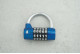Замок навісний синій LOB KWSY (кодовий 5 коліс)