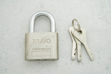 Замок навісний KEDR 50 мм (у блістері, сатин Bravo Rounded)