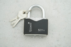 Замок навісний Vikingo 50 мм (чорний LXCP 3 ключа)