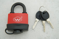 Замок навісний KEDR 50 мм (в гумовому чохлі HG375, звичайна дужка)