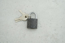 Замок навісний сірий полімер важкий KEDR BW 362 (PD-01-25) 25мм 