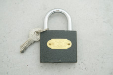 Замок навісний 63 мм сірий легкий