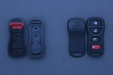 Корпус ключа із сигналізацією Nissan 3 кнопки + Паніка
