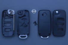 Корпус ключа Nissan SN14 3 кнопки