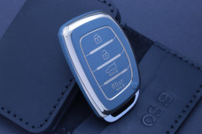 Чохол Hyundai темно-блакитний з золотом