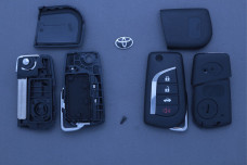 Корпус ключа Toyota TOY48 3 кнопки + паніка