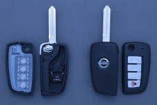 Корпус пульта Nissan 3 кнопки + паніка NSN14 