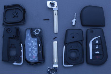 Корпус ключа Toyota TOY48 3 кнопки + паніка