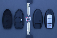 Корпус пульта Nissan SMART NSN14 2 кнопки + паніка (Ліве кріплення батарейки)