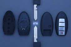 Корпус пульта Infiniti SMART NSN14 3 кнопки + паніка (Центральне кріплення батарейки)