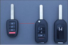 Корпус пульта Honda 3 кнопки + паніка HON66